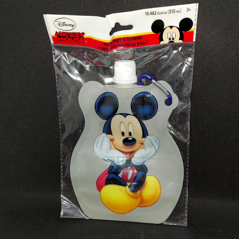 Brand New Disney Mickey Mouse Water Bottle Keyring Great For Your Kids Or Dogs